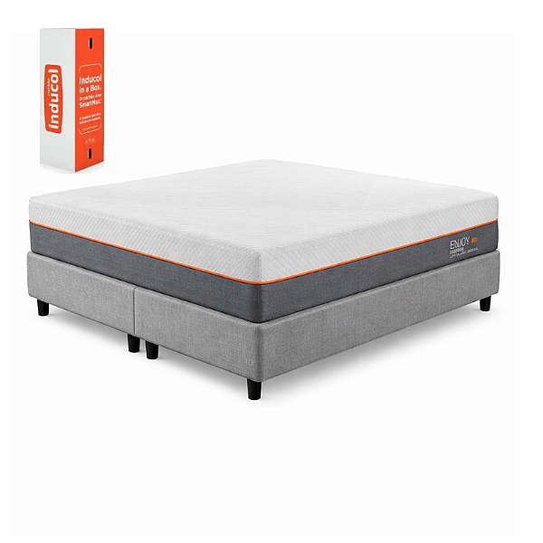 Conjunto: Box + Colchão Inducol Enjoy - Na caixa - Queen 158X198X62