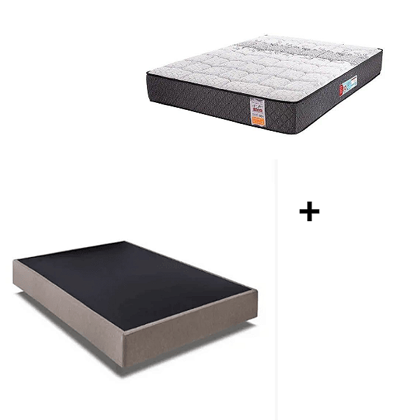 Conjunto: Box + Colchão Oxford - molas ensacadas - casal 138X188X63