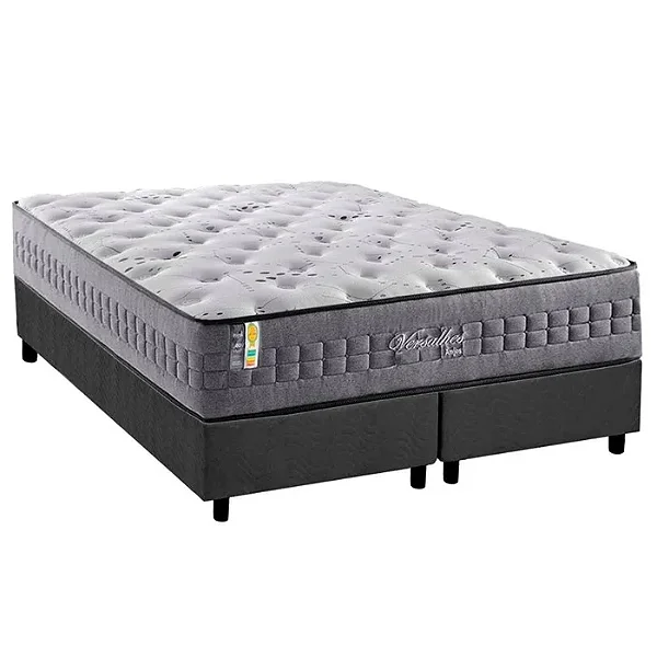 Conjunto: box + colchão Versalhes Anjos - king 193X203x78