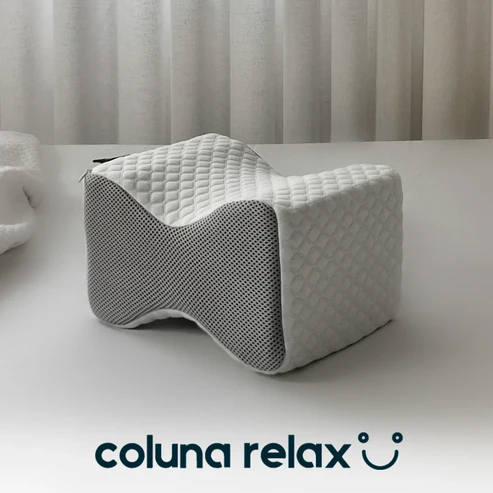 Travesseiro De Joelho - Coluna Relax- Tecnologia Nasa Cor Branco
