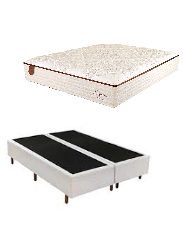 CONJUNTO BOX + COLCHAO ELEGANZA KING 193X203X73