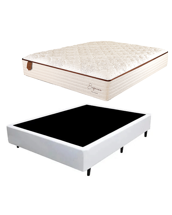 CONJUNTO BOX + COLCHAO ELEGANZA CASAL 138X188X73