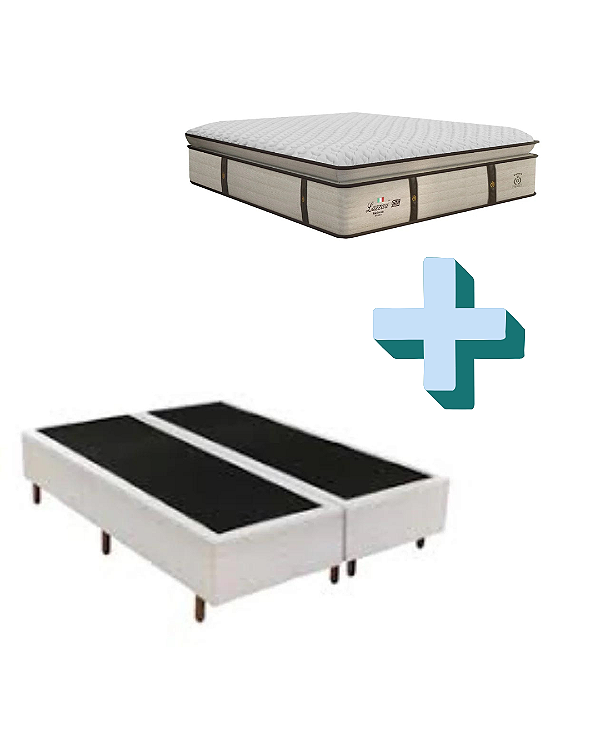 Conjunto box + Colchão Lazzari - Gazin - King 193x203x77