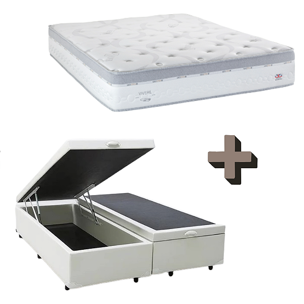 CONJUNTO BAU + COLCHAO HERVAL C1852 QUEEN 158X198X79