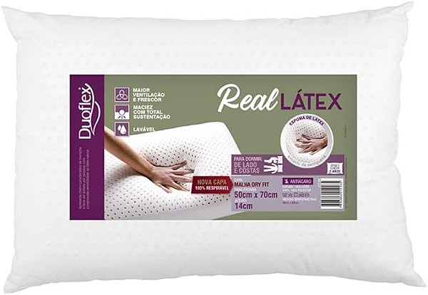 Travesseiro Real Látex 14cm Duoflex