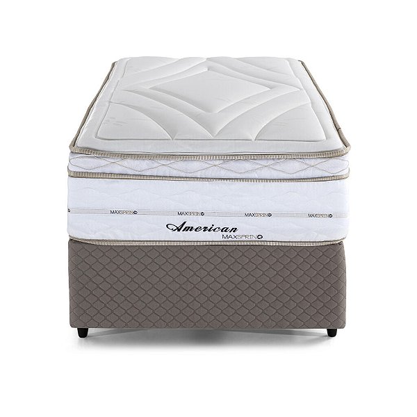 Conjunto: Box+ Colchão - Molas Maxspring - Herval American Solteiro 88X188X71