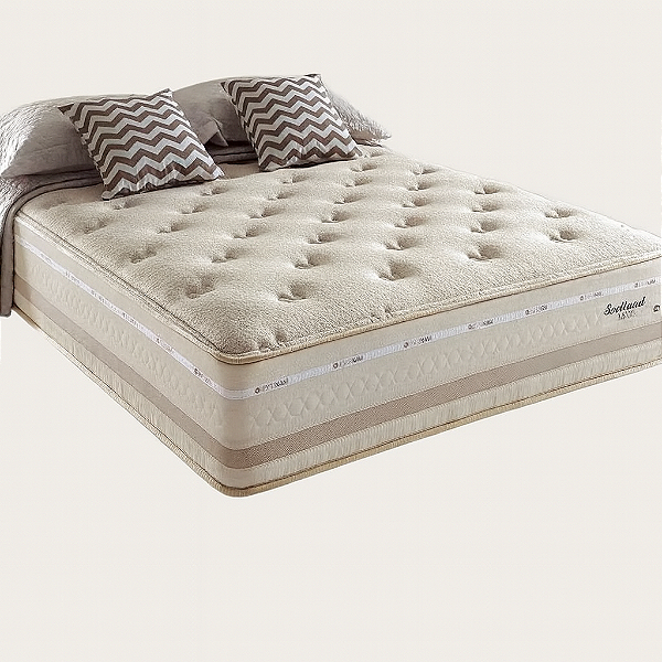 Conjunto: Box com Baú + Colchão Scotland Herval Molas Maxspring King Size 193X203X79