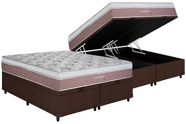 Conjunto: Box com Baú + Colchão Herval Coimbra QUEEN 158x198x71