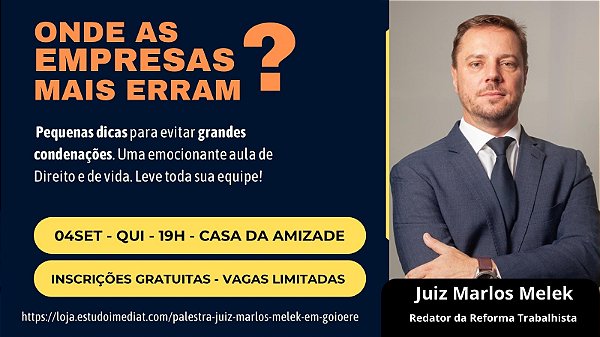 Palestra Juiz Marlos Melek Goioere