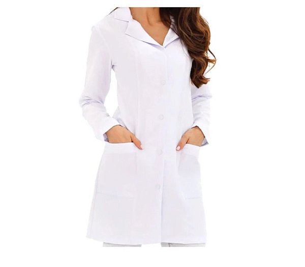 Jaleco Feminino Manga Longa Oxford