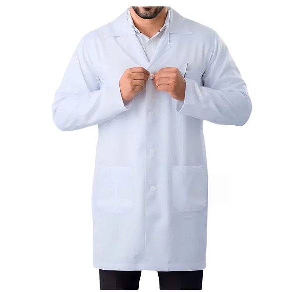 Jaleco Manga Longa Masculino Microfibra