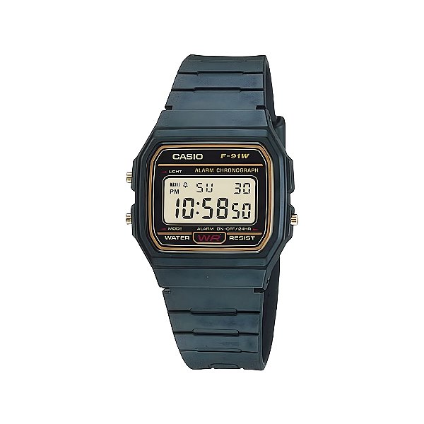 Relógio Casio Masculino Serie Ouro Digital Vintage F-91WG-9QDF-SC