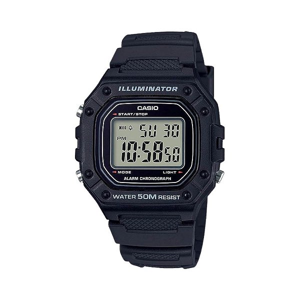 Relógio Casio Masculino Digital Illuminator W-218H-1AVDF-SC