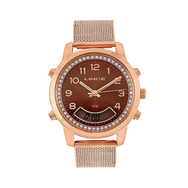 Relógio Lince Feminino Anadigi Rose LAR4714LR2RX