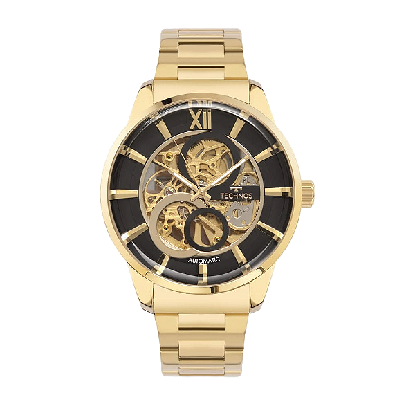 Relógio Technos Masculino Classic Automatico Skeleton G3265AQ1P