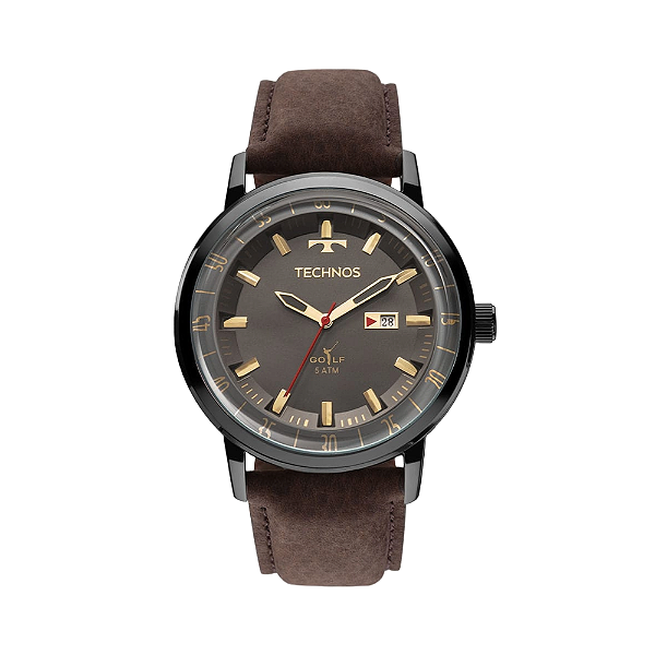 Relógio Technos Masculino Golf Pulseira de Couro 2115LAQ2M