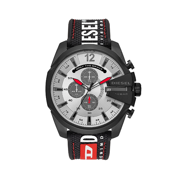 Relógio Diesel Masculino Cronógrafo Mega Chief Preto DZ4512B1S2QX