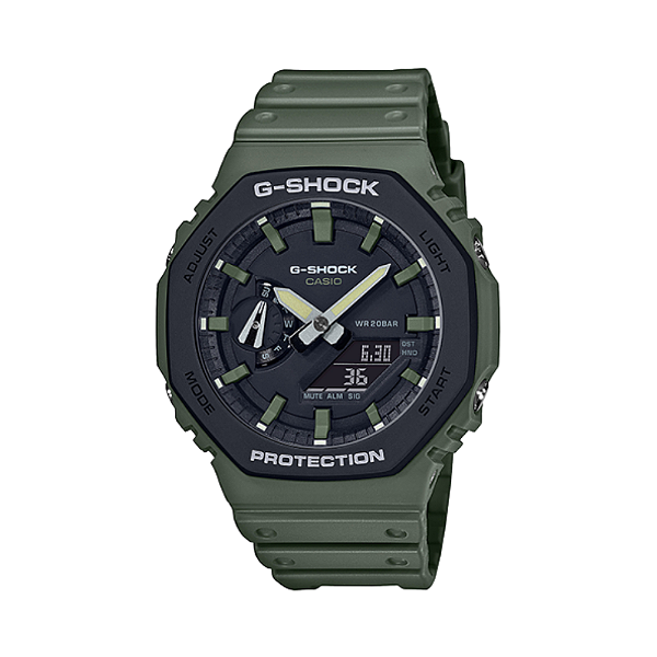 Relógio G-Shock Carbon Core Guard Pulseira Verde GA-2110SU-3ADR