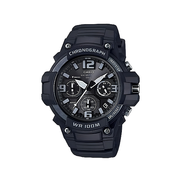 Relogio Casio Masculino Chronograph Preto MCW-100H-1A3VDF-SC