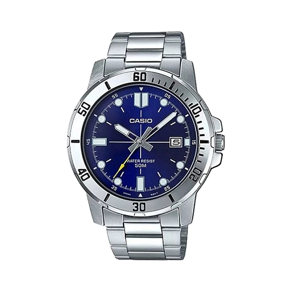 Relógio Casio Masculino Prateado Original MTP-VD01D-2EVUDF