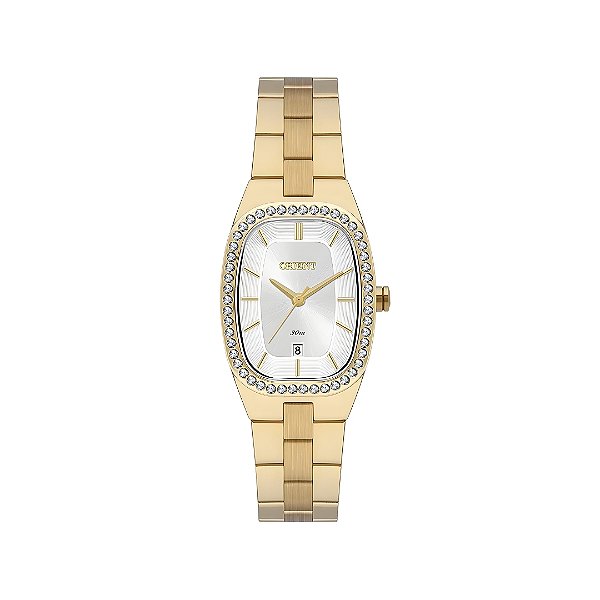 Relógio Orient Masculino Retangular Dourado LGSS1020S1KX