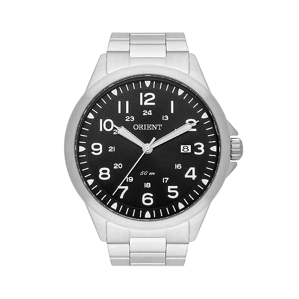 Relógio Orient Masculino Prata com Fundo Preto MBSS1380P2SX