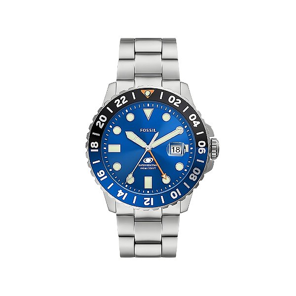 Relógio Fossil Masculino Blue Prata FS5991/1AN