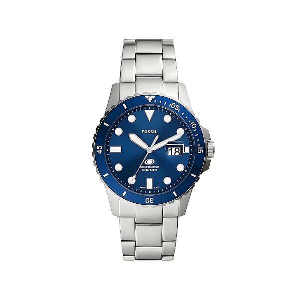 Relógio Fossil Masculino Blue Prata FS6029/1KN