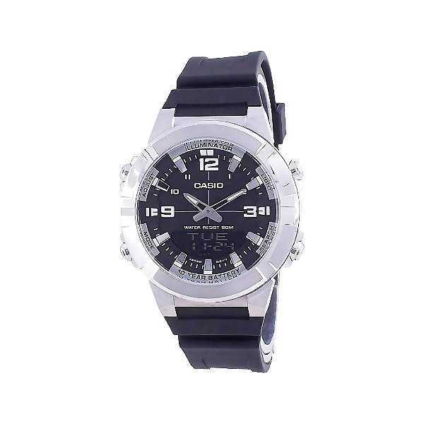Relógio Casio Masculino Anadigi Data Bank World Time AMW-870-1AVDF