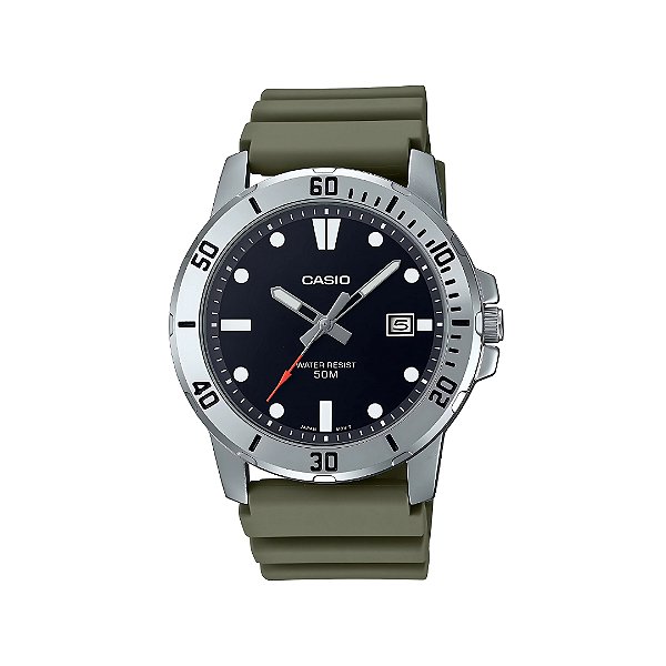 Relógio Casio Masculino Analógico Verde MTP-VD01-3EVUDF-SC