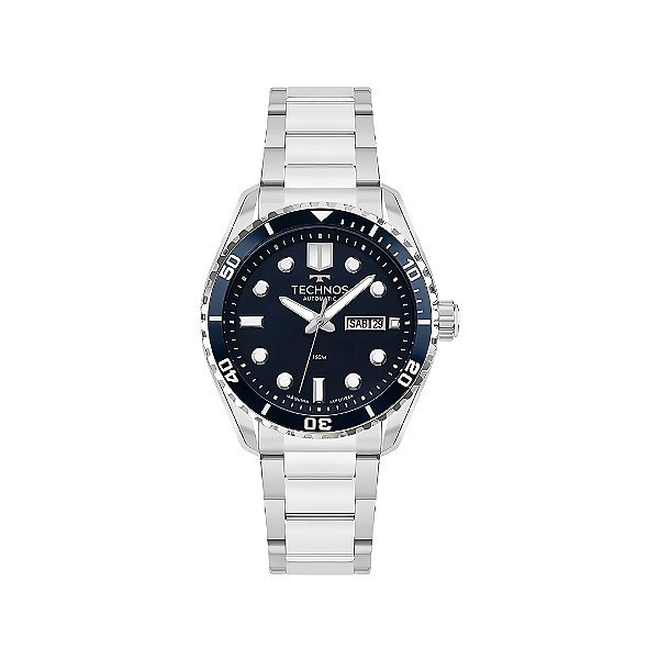 Relógio Technos Masculino Automático Diver Fundo Azul 8205OX/1A