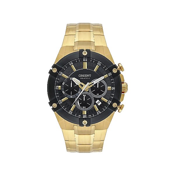 Relógio Orient Masculino Dourado Solartech MGSSC064G1KX