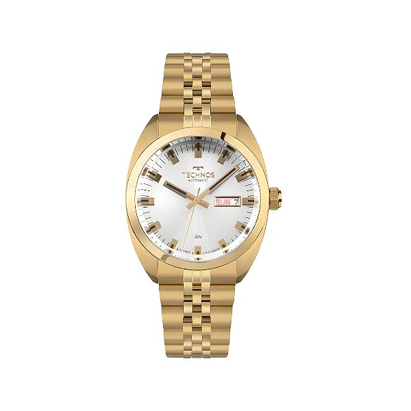 Relógio Technos Masculino Automático Aço Dourado 8205ON/1K