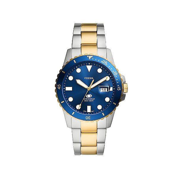Relógio Fossil Masculino Blue Bicolor FS6034/1KN