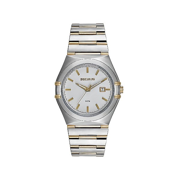 Relógio Seculus Feminino Slim Bicolor 44269GPSVBA2