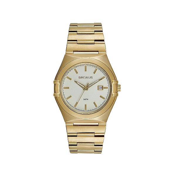 Relogio Seculus Feminino Slim Dourado 44269GPSVDA1