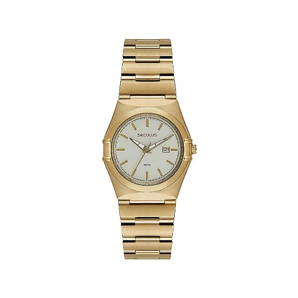 Relogio Seculus Feminino Dourado Slim 44276LPSVDA1
