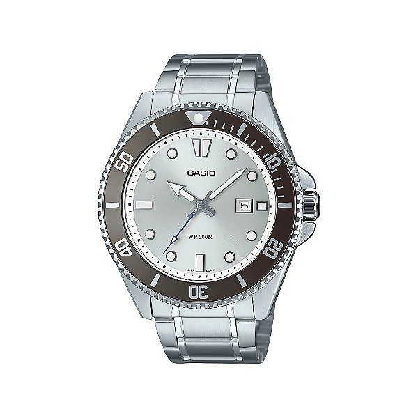 Relogio Casio Masculino Analogico Prateado MDV-107D-7AVDF-SC