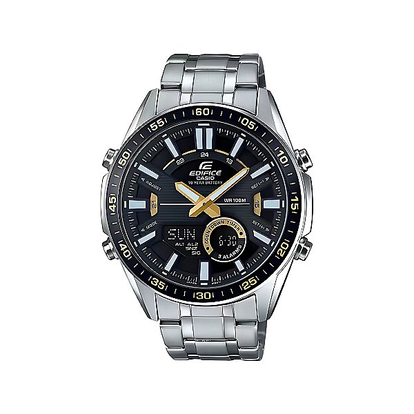 Relogio Edifice Casio Masculino Anadigi Prateado EFV-C100D-1BVDF