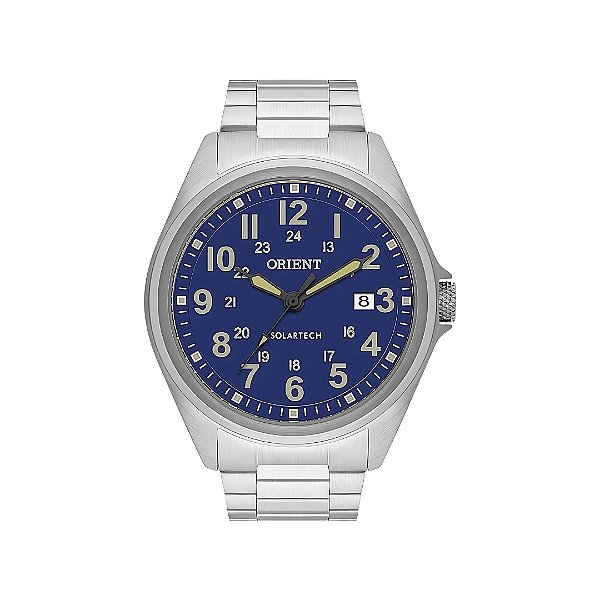 Relogio Orient Masculino Analógico Solartech Prateado MBSS1492D2SX