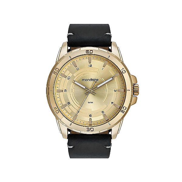 Relogio Mondaine Masculino Analogico Couro Preto 32575GPMVDH1