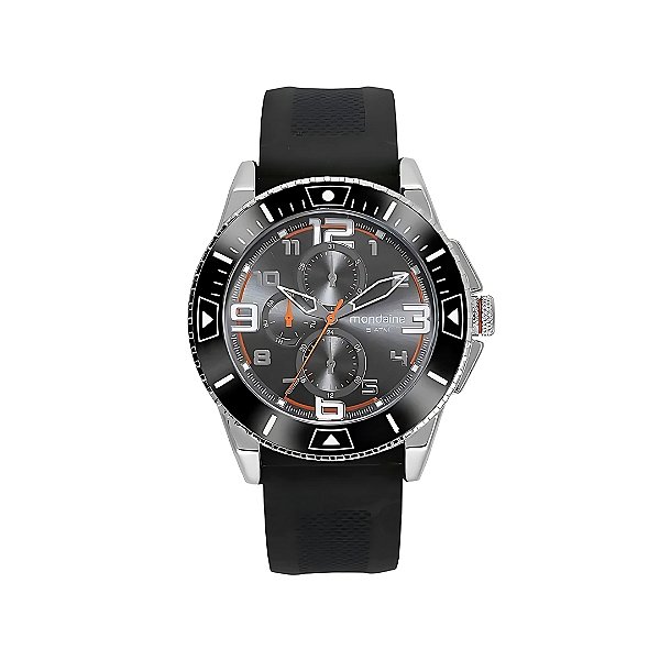 Relogio Mondaine Masculino Multifunção Esportivo Silicone Prateado 32620G0MVNI2