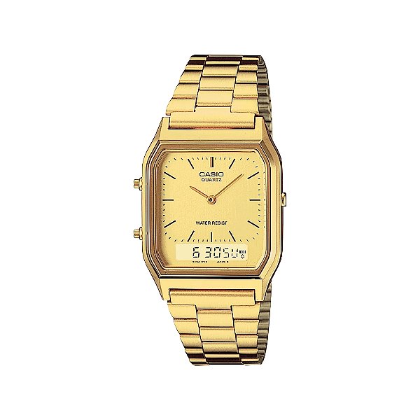 Relógio Casio Unissex AnaDigi Dourado AQ-230GA-9DMQ