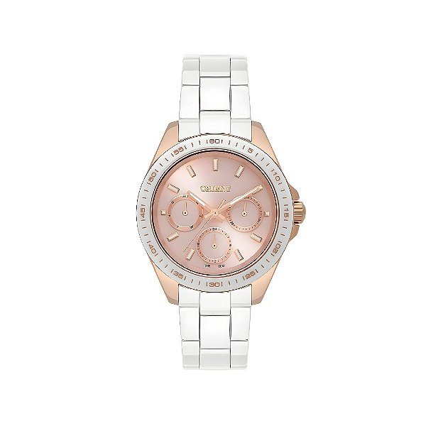 Relógio Orient Feminino Ceramic Rosê FTSKM002R1BX