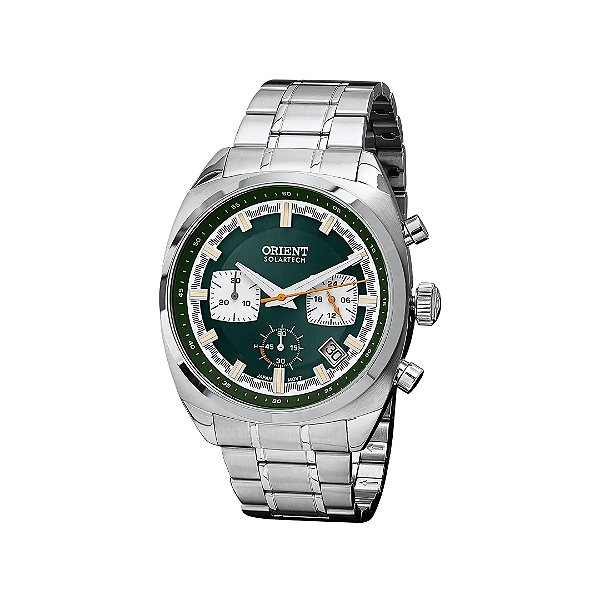 Relógio Orient Masculino Prata Solartech Cronógrafo MBSSC269E1SX