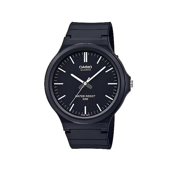Relogio Casio Masculino Analógico Res. Preto MW-240-1EVDF-SC