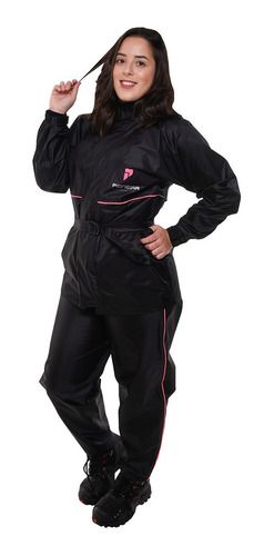 Capa De Chuva Feminina Nylon Forrada Com Capuz Pionera