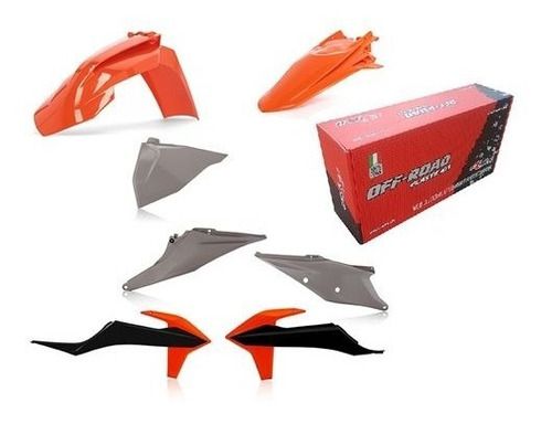 Kit Plástico Race Tech Ktm Exc/exc-f 2020-2021 Laranja/cinza