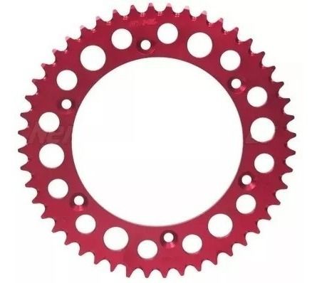 Coroa Alumínio Hamp Crf 230/ Crf250f - 50 Dentes Vermelha