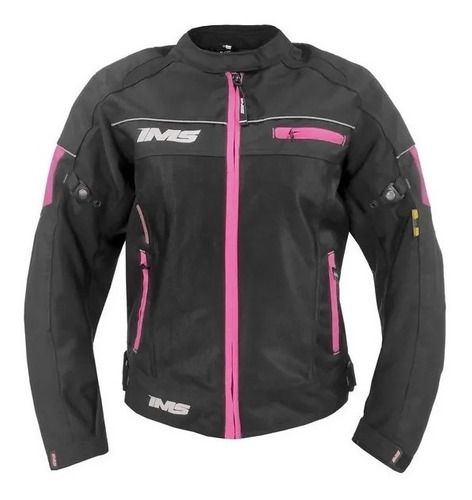 Jaqueta Feminina Ims Street Road Preto/Rosa